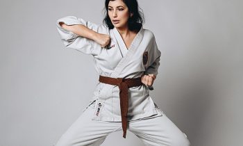 woman, taekwondo, pose